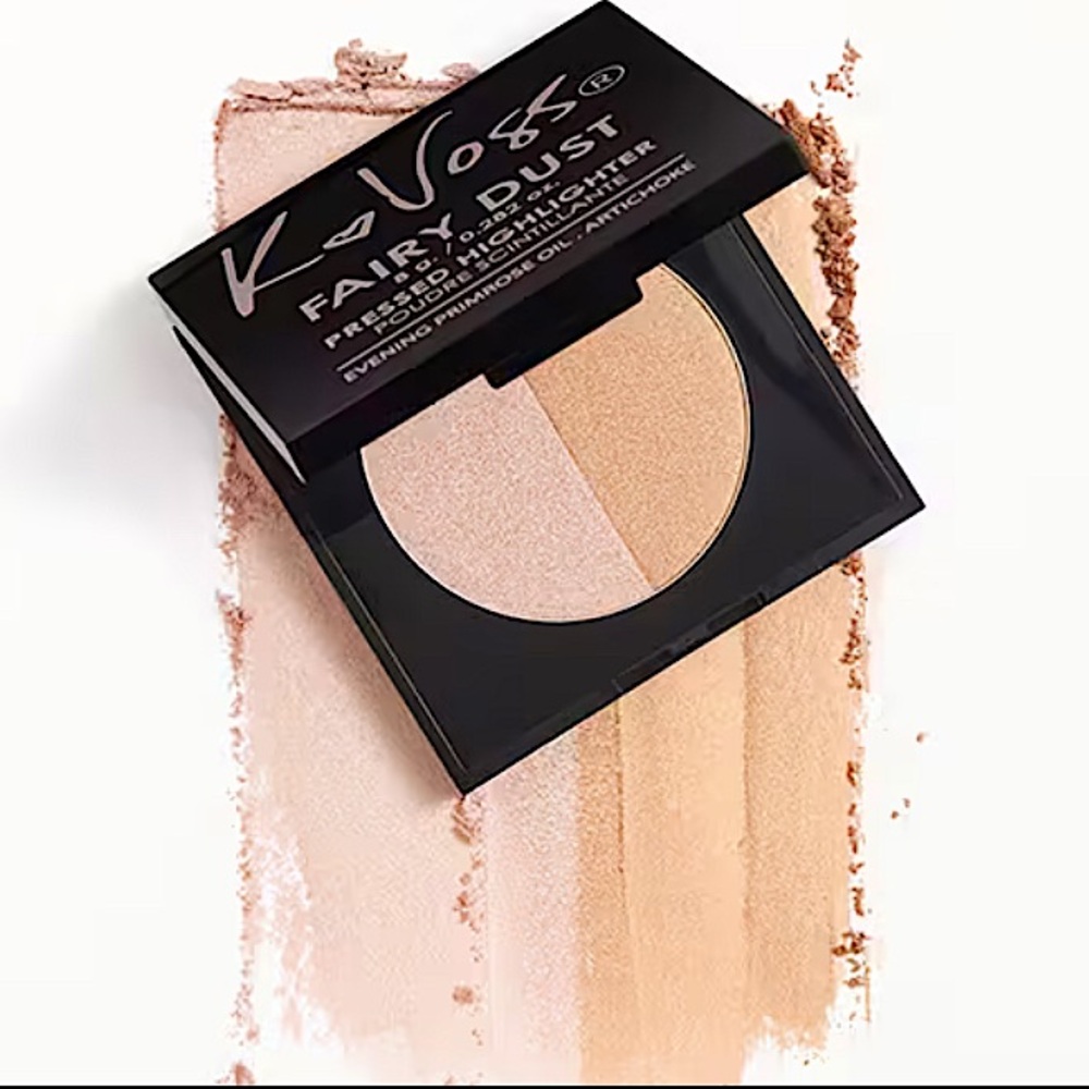K Voss Fairy Dust Pressed Powder Highlighter Two Shades • NWT